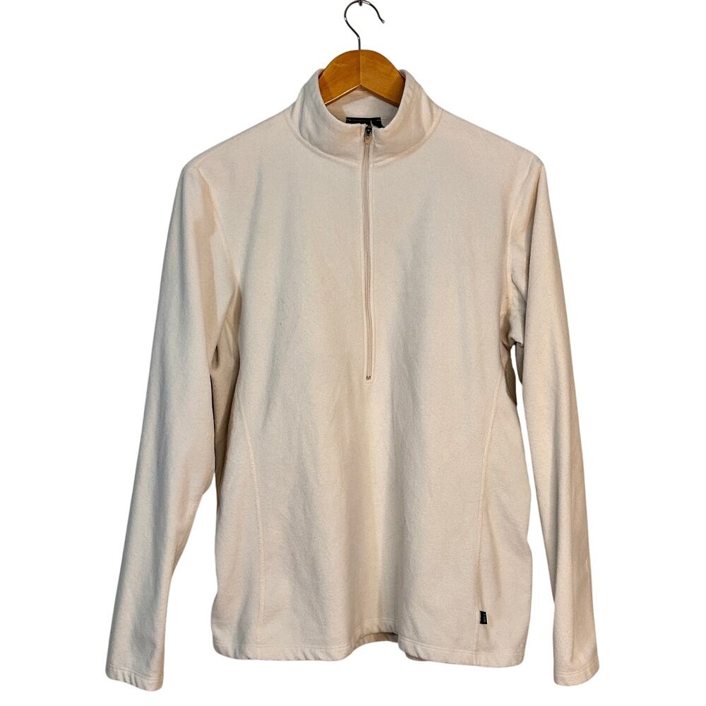 REI Sweater Womens XL Y2kCream Beige 1/2 Zip Fleece Pullover Outdoor Gorpcore